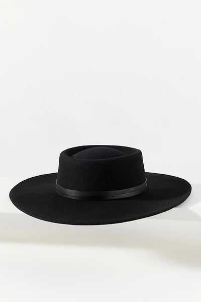 San Diego Hat Co. Ella Double-Belt Wool Boater