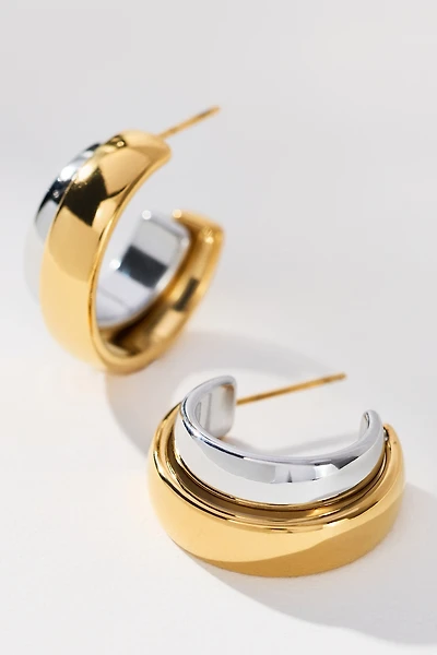 RMN Bea Mixed Metal Hoop Earrings
