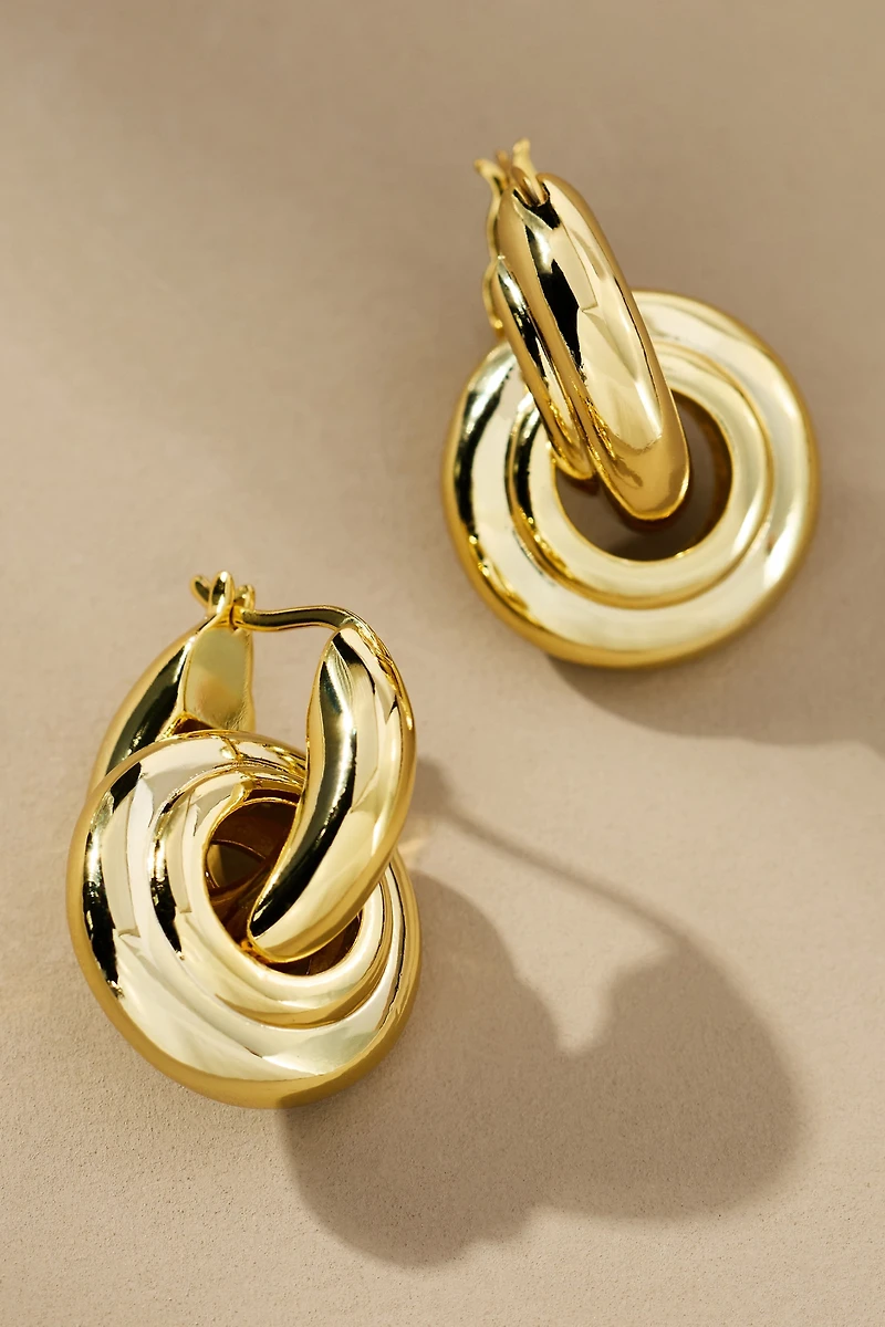 RMN Paloma Interlock Huggie Hoop Earrings