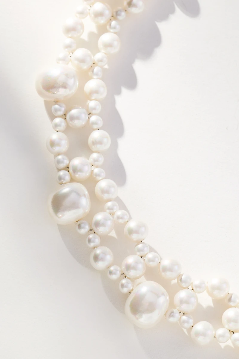 Layered Assorted Pearl Necklace