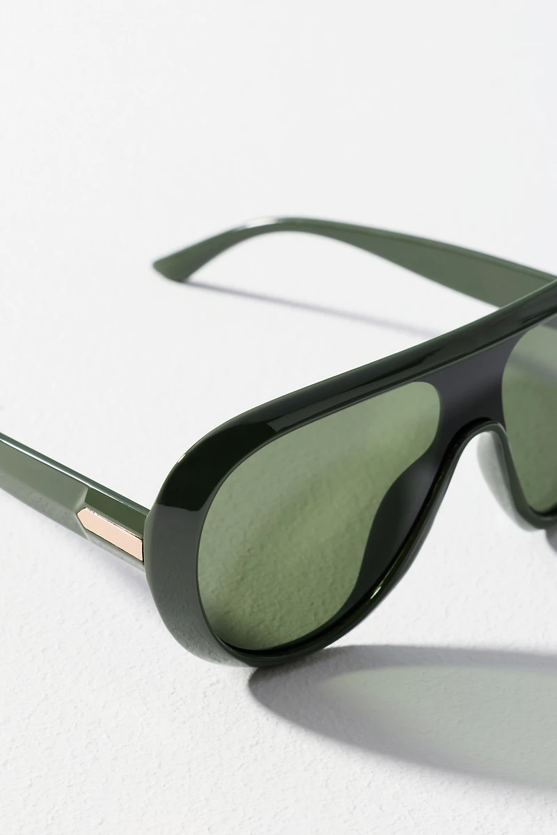 Eyeking Flat Top Translucent Aviator Sunglasses