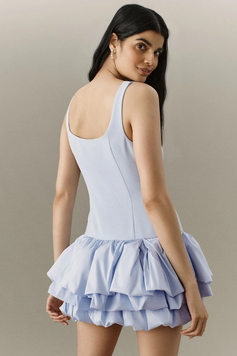 Endless Rose Sleeveless Ruffled Drop-Waist Mini Dress