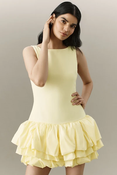 Endless Rose Sleeveless Ruffled Drop-Waist Mini Dress