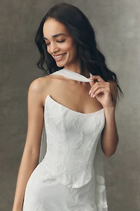 Watters Marlowe Strapless Lace Corset Wedding Gown