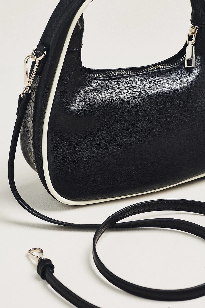 Melie Bianco Piped Mini Shoulder Bag