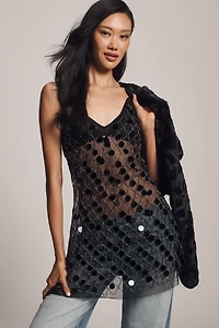 By Anthropologie Sequin-Embellished Cami Tunic