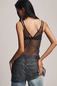 By Anthropologie Sequin-Embellished Cami Tunic