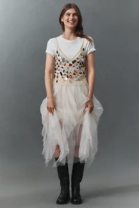 By Anthropologie Jewel-Embellished Sheer Cami