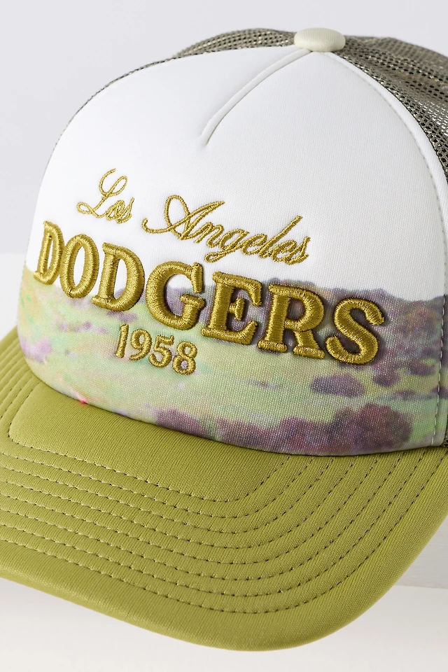 NWT Anthropologie X Mitchell and Ness MLB Landscape Trucker Hat Dodgers 60668612_9FIFTYAF_CUSTRUCKER26  main image 4