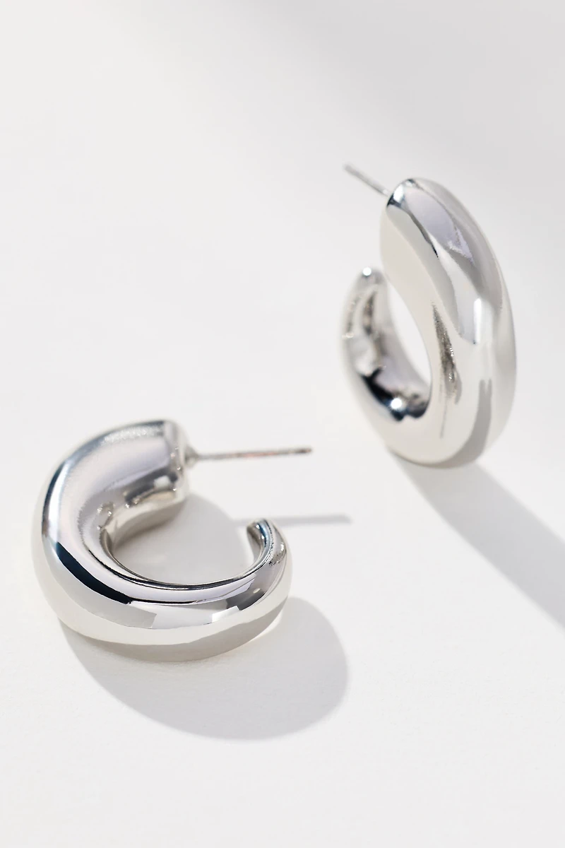 Small Chunky Huggie Hoop Earrings