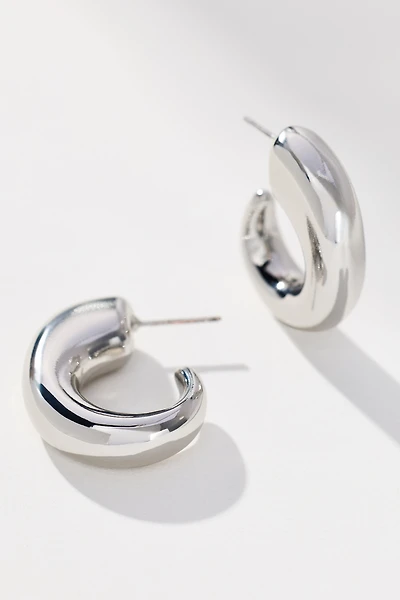 Small Chunky Huggie Hoop Earrings