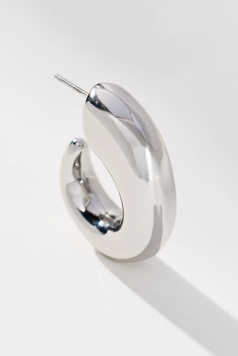 Small Chunky Huggie Hoop Earrings