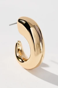 Small Chunky Huggie Hoop Earrings