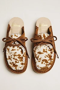 Clarks x Anthropologie Nomad Cow Print Mules