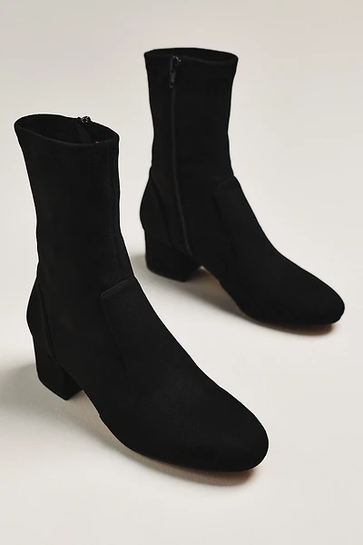 Silent D Suede Block-Heel Ankle Boots