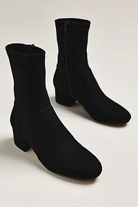 Silent D Suede Block-Heel Ankle Boots