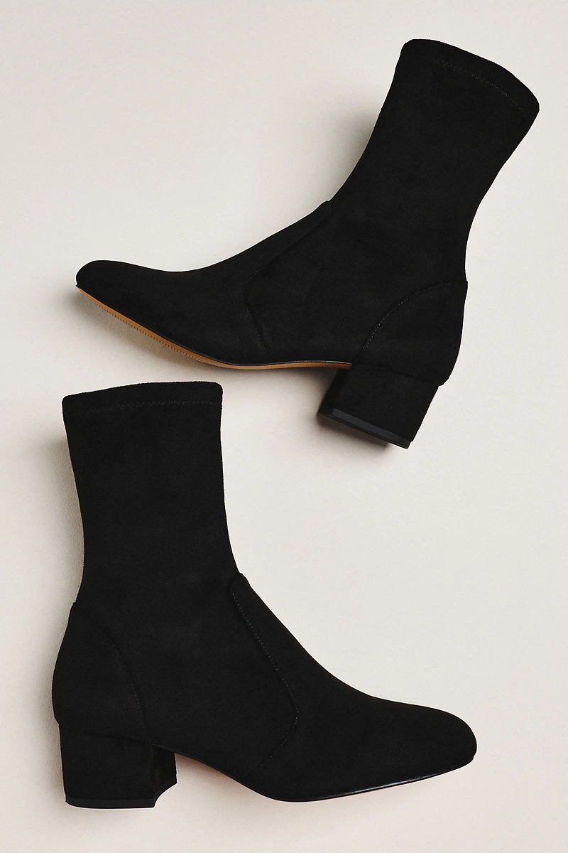 Silent D Suede Block-Heel Ankle Boots