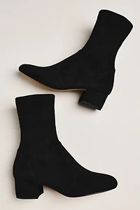 Silent D Suede Block-Heel Ankle Boots