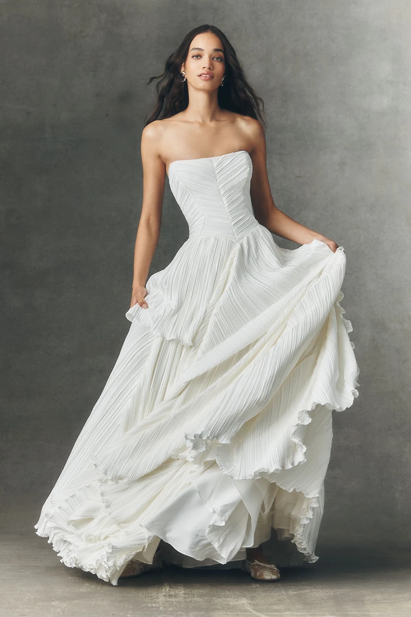 BHLDN Eleonara Strapless Fit & Flare Wedding Gown