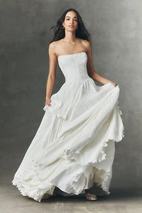 BHLDN Eleonara Strapless Fit & Flare Wedding Gown