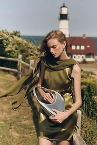 Mare Satin Scarf Mini Dress