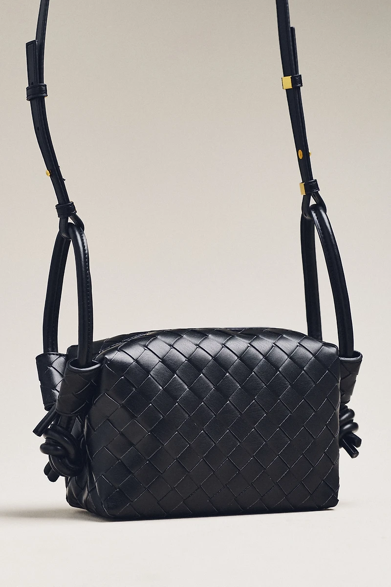 Loop-Strap Woven Crossbody Bag