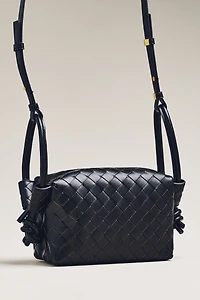 Loop-Strap Woven Crossbody Bag