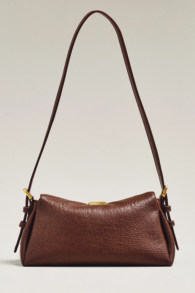 Slouchy Faux Leather Shoulder Bag
