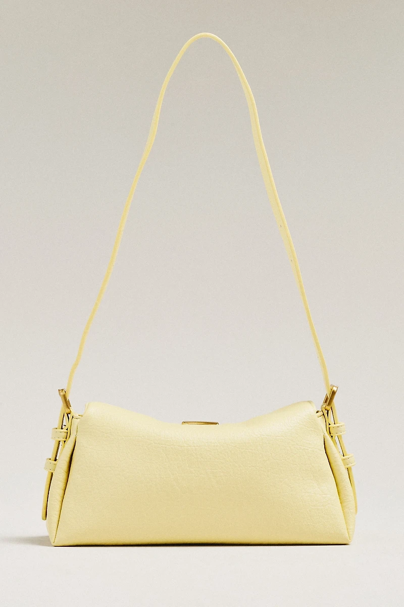 Slouchy Faux-Leather Crossbody Bag