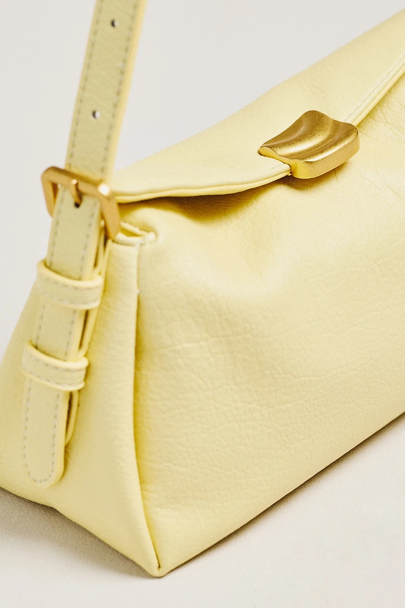 Slouchy Faux-Leather Crossbody Bag