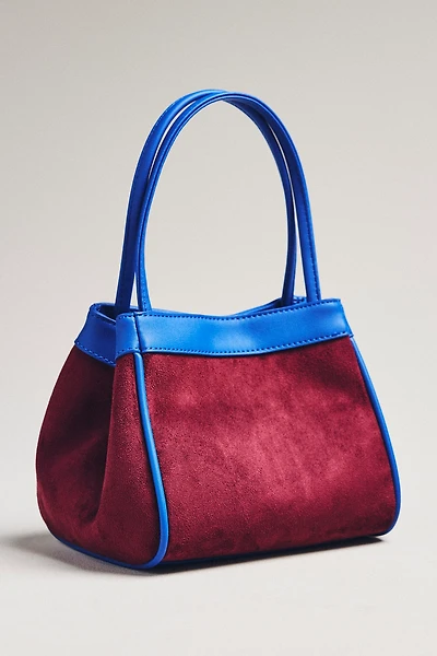 Sueded Two-Tone Bucket Bag