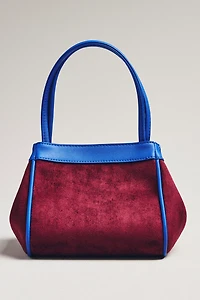 Sueded Two-Tone Bucket Bag