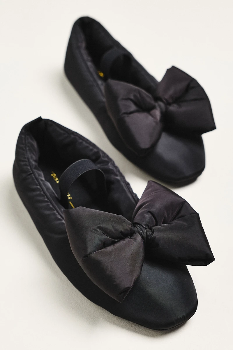 Intentionally Blank Puffy Bow Ballet Flats