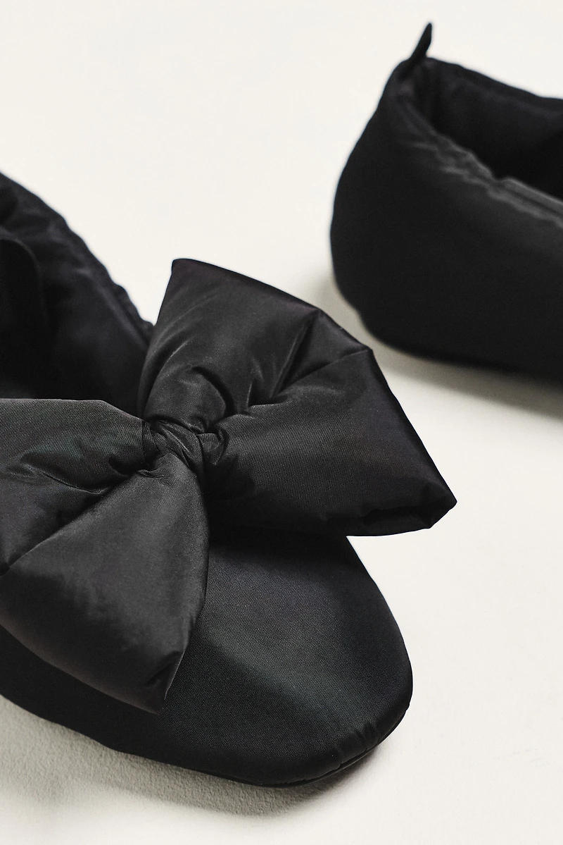 Intentionally Blank Puffy Bow Ballet Flats