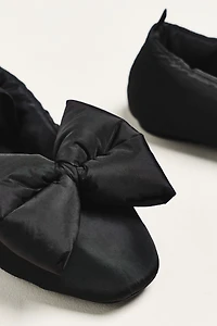 Intentionally Blank Puffy Bow Ballet Flats