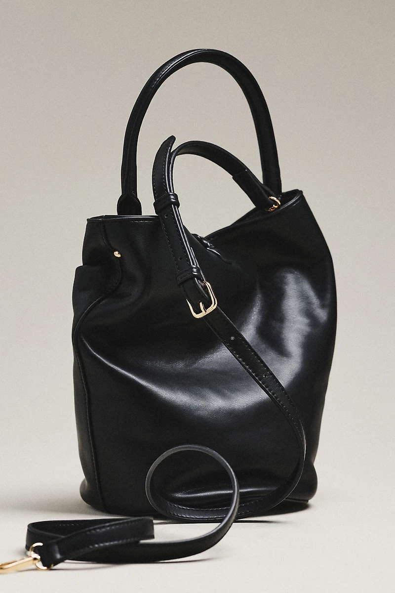 Aota Twist Tie Top-Handle Bucket Bag
