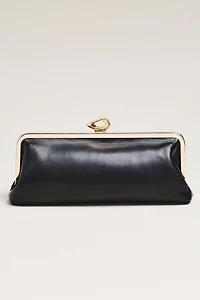 Claire Vegan-Leather Turnlock Clutch