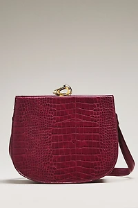 Celine Vegan Leather Croc Satchel