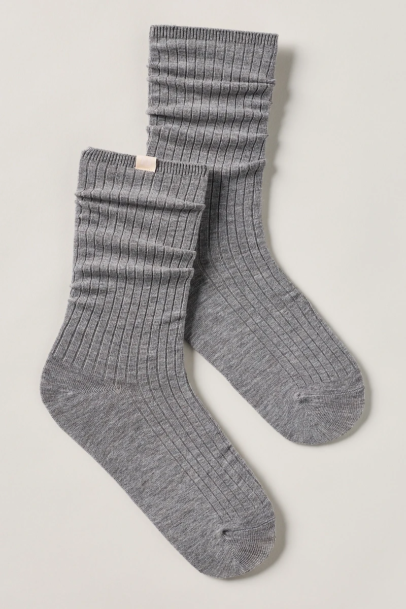 LyreBird Ribbed Crew Socks