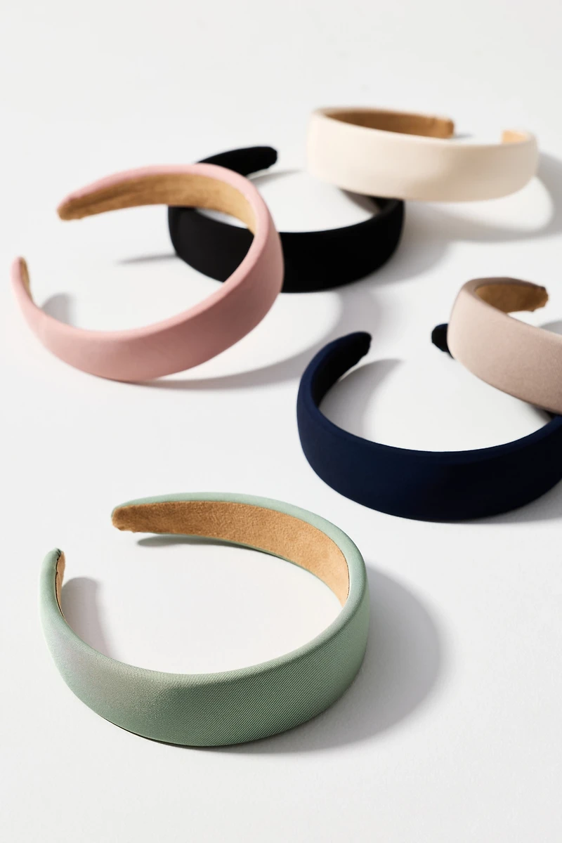 Puff Ribbed Satin Headband