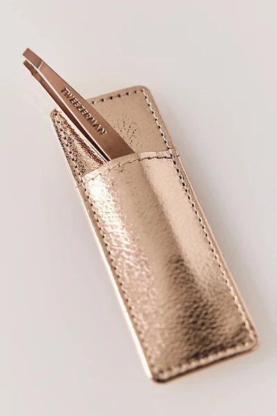 Tweezerman Rose Gold Mini Slant Tweezer & Case