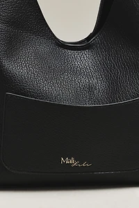 Mali + Lili Vegan-Leather Triangle Shoulder Bag