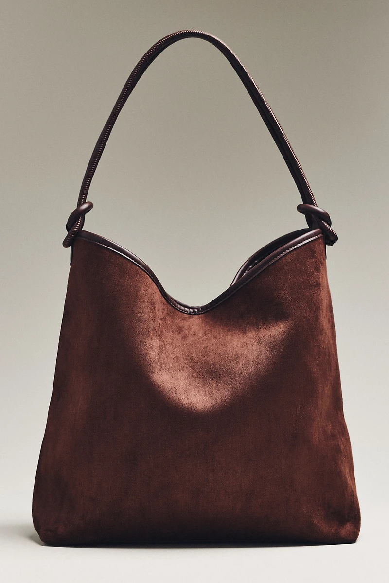 Mali + Lili Knotted Faux-Suede Tote Bag
