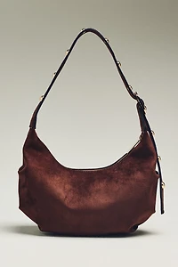 Mali + Lili Vegan-Suede Crescent Bag