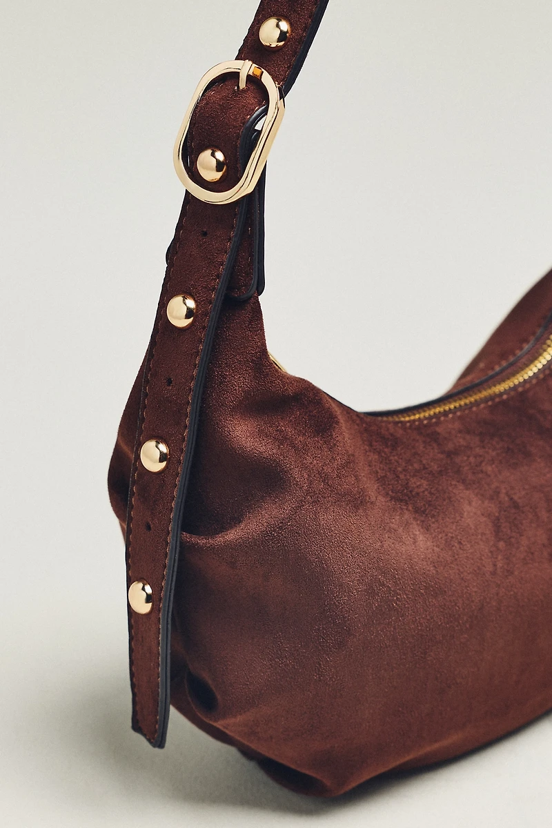 Mali + Lili Vegan-Suede Crescent Bag