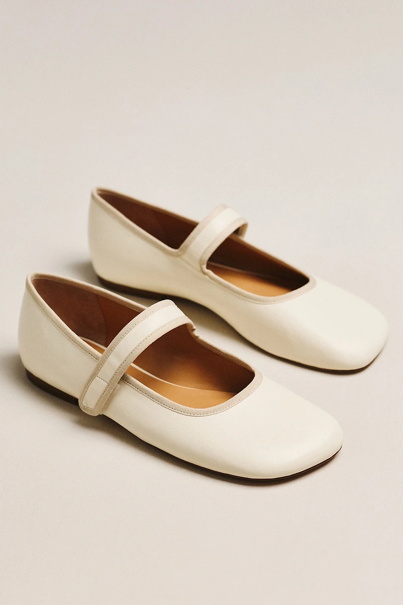 Maeve Square-Toe Mary Jane Flats