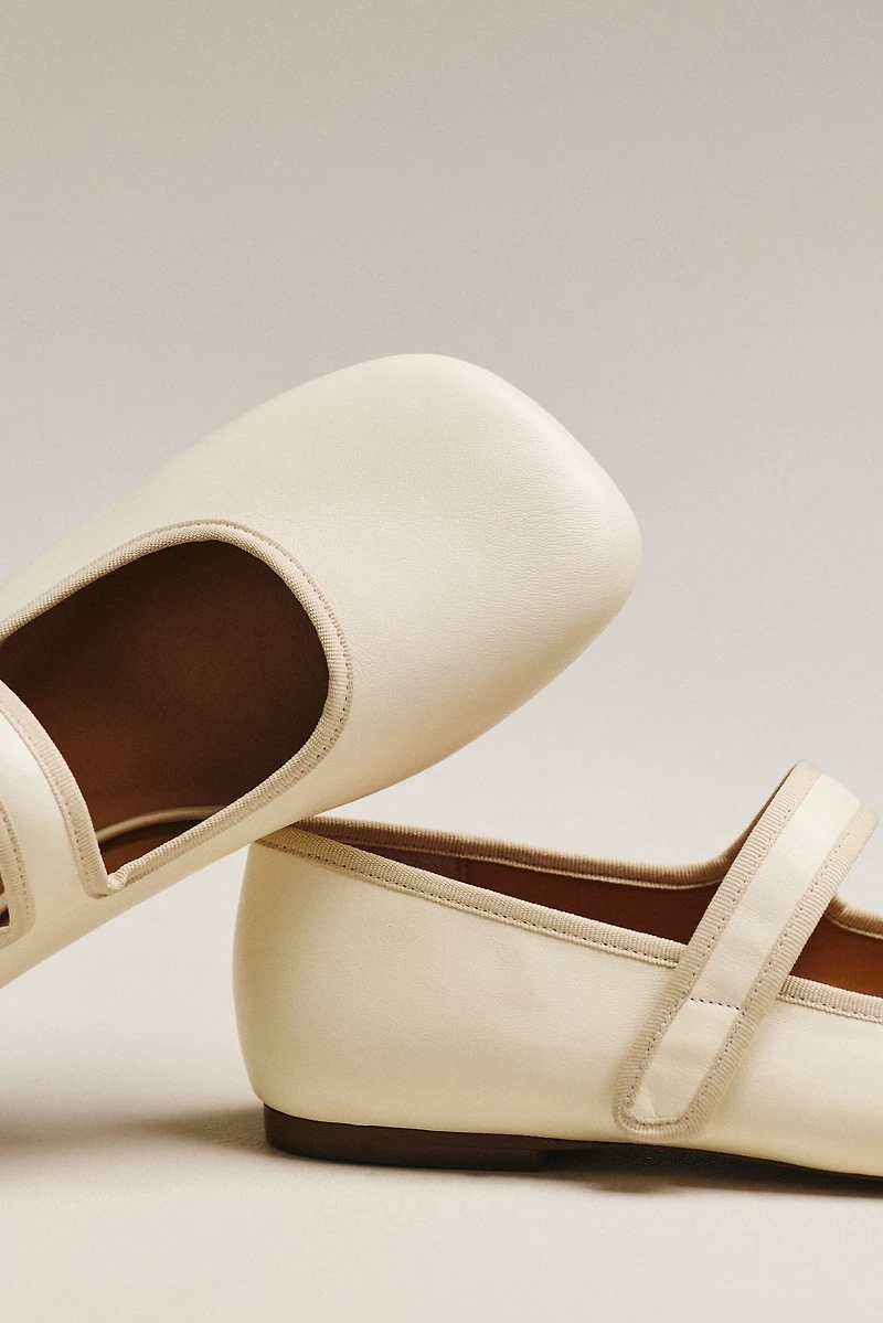 Maeve Square-Toe Mary Jane Flats