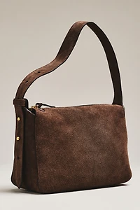 Clare V. Fleurine Chocolate Suede Shoulder Bag