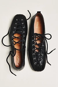 Maeve Tie-Up Grommet Ballet Flats