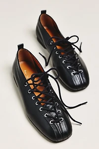 Maeve Tie-Up Grommet Ballet Flats